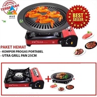 AUZ Paket BBQ Yakiniku Kompor Portable dan Grill Pan