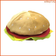 WIT Funny Hamburger Hat Costume Party  Silly Cap for Adults Holiday Christmas