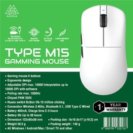 เมาส์เกมมิ่งไร้สาย Bluetooth/Wireless/Wired มี Macro Software   EGA Type M15 Gaming Mouse