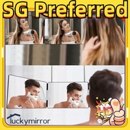 Self cut mirror 360 mirror 3 way mirror Adjustable and portable 3 Way Mirror Trifold Mirror For Self
