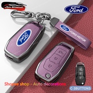 Zinc alloy leather keychain Ford Ranger XLS 2025/Ranger XLT/Ranger wildtrak key cover case Ford keyc