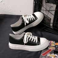 Ulzzang full box Low Neck cv Shoes With High Sole Sports Style For Women, canvas bata Sneakers With d Flat Sole