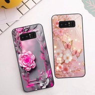 Super beautiful colorful flower-shaped Samsung Note 8 Glass Case