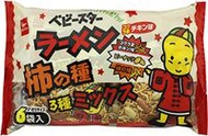 Oyatsu Company Baby Star Ramen Kaki-no-Tane 3-Variety Mix, 6 Packs, 144g