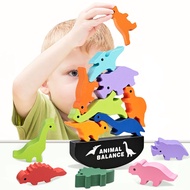 HahaGift Dinosaur Toys for Kids 3-5 Year Old Boys Gifts, Wooden Stacking Toddler Toys for 2 3 4 5 6 