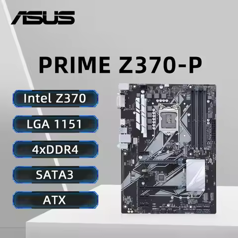 ASUS PRIME Z370-P Motherboard Support i9-9900KF i7-9700K i5-9600 CPU LGA1151 4×DDR4 DIMM 64GB 4xM.2 