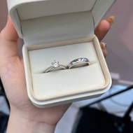 Seiko S925 Silver Moissanite Couple Ring From the From the Flash Wedding Ring Ring High-End All-Matc