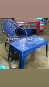 PTR kursi santai set / kursi rebahan plastik warna / kursi meja teras