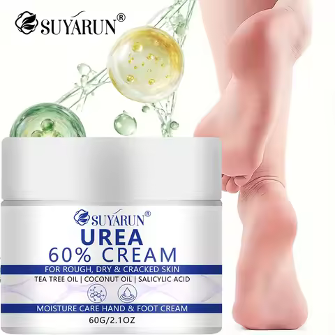 SUYARUN 60% Urea Foot Cream for Cracked Heels & Dry Skin - Intensive Moisturizing Treatment, Callus 