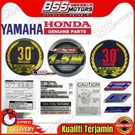 EX5 DREAM STICKER 1.5M 30TH CHAIN CASE STICKER BAR CODE BATTERY CODE ARM ENGINE OIL Yamaha Fi 3D Blu