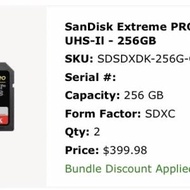 Sandisk Extreme Pro 256GB UHS-II V90 SD Card