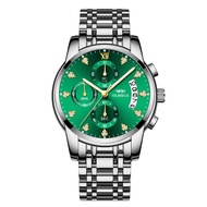 ✅Ready Stock OLMECA 100% Ori Jam Tangan Pria Anti Air Hitam Elegan Men Watch Dan Mewah Stainless Ste