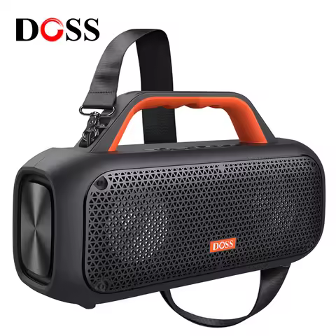 DOSS Portable Speaker Bluetooth 5.2 Powerful 60W Stereo Bass & Subwoofer Sound Box Outdoor Camping W
