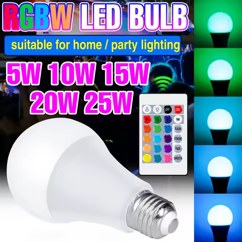 25W RGB LED Light Bulb E27/E26 Smart Dimming Atmosphere Bulbs 220V Home Decor Chandelier 110V Ceilin