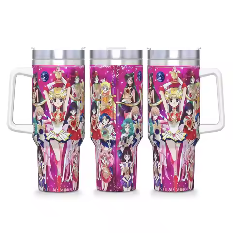 Stainless Steel Tumbler Y2K Anime S-Sailors Moons (3) Thermal Mug Keep Heat Cold Drink Mugs Cup Beac