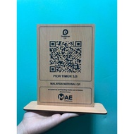 QR CODE / KAYU / QR CODE STAND / PLYWOOD / CUSTOM DESIGN