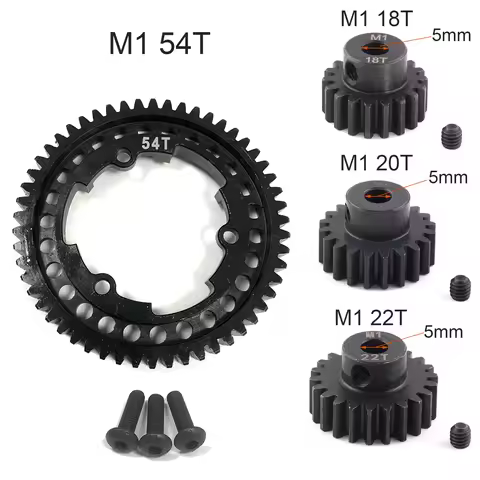 M1 46T 50T 52T 54T Hardened Steel Motor Gear for 1/5 Traxxas X-Maxx 1/7 X0-1 1/10 Maxx 1/10 E-REVO 2