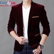 COZY Mens Fashion Blazer สไตล์อังกฤษแบบสบายๆ SLIM FIT ชายเสื้อชายเสื้อ Terno Masculino