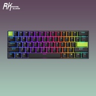 RK ROYAL KLUDGE RK C61 Black Green 8k Hz With Magnetic Switch Wired Mechanical Keyboard