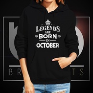 Legends are Born in October Hoodies Jacket for Women 05