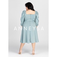 ☉ANA MIDI PLUS SIZE no belt neoprene formal gown dress wedding kasal debut ninang♩gown for debut