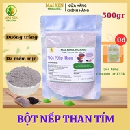 500gr Purple Charcoal Sticky Rice Powder for Mask / Body Mai Xen Organic - Moisturizing, Naturally W