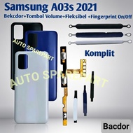 TOMBOL Backdoor + Button + Flexible Samsung A03S / A037 2021 Back Cover Fullset Back Caver Back Door