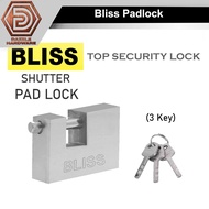 Bliss 50mm shutter padlock mangga kunci pintu shutter mangga kunci tepi