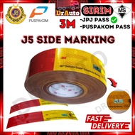 1 Roll 3M Side Marking Reflective Sticker With Sirim J5/Type 5/Jenis 5 Diamond Grade Lorry Sticker Stiker Puspakom/ JPJ