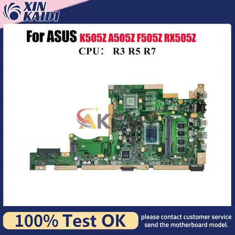 X505ZA Laptop Motherboard For ASUS VivoBook K505Z F505Z X505Z X505ZA RX505Z A505Z Mainboard With R3 