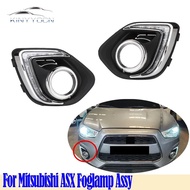 For Mitsubishi ASX 2013 14 15 16 Front Bumper Fog Light Foglight Fog Lamp Foglamp DRL Day Running La