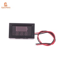 ApexMoto Car Battery Charge Level Indicator 12V 24V 36V 48V 60V Capacity Meter Tester Blue Display L