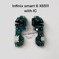 FLEXIBLE CHARGER BOARD INFINIX SMART 6 X6511 / X6511B ORIGINAL 100% Full IC FLX CON HF MIC