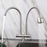 【COD + Local Seller】Gripo hindi kinakalawang gripo wall-mounted kitchen faucet double spout stainles