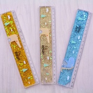 Flowing water glitter ruler with printed image TH28 cute ruler cute ruler hologram ruler