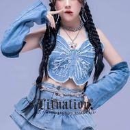 Kalonea butterfly backless top women's top