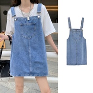 [Women_Id] Women's Short jeans korean style 3/4 baggy jumpsuit ovearll Girls