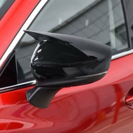Glossy black mazda 3 mirror cover accessories, decorative rearview mirror cover for mazda 3 2020–202