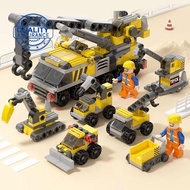 6 In Building Blocks Toys Engineering Truck Police Cars Toys Minifigures Educational Toys F0i6