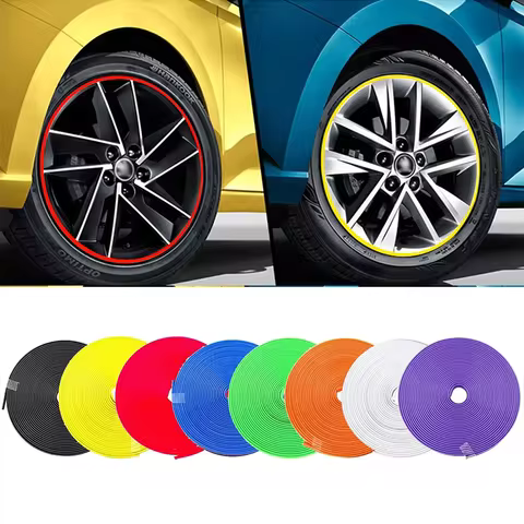4M / 8M Car Rim Protect Strip Wheel Edge Protector bright Matte car Wheel Sticker wheel rim decorati