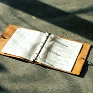 XO [A5/B5] Leather Notebook with Cuffed Spine, Leather Notebook with Spring Spine A5/B5, Minimal Rus