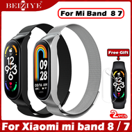 For Xiaomi Mi Band 8 สาย Xiaomi Mi Band 7 สาย Mi Band 7 Metal Watch Band Milanese Magnetic Stainless Steel สายนาฬิกา For Xiaomi miband 7 สาย Bracelet