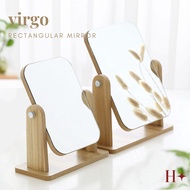 Hostar Virgo Rectangular Wooden Mirror Dressing Table Mirror/ Portable Standing Mirror/