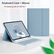 With Pen Holder Detachable Bluetooth Keyboard Case and Mouse For Samsung Tab A11 Plus 11" X230 X235 