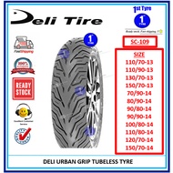 DELI/SWALLOW SC-109, SC109, D109 URBAN GRIP 13'', 14'' MOTORCYCLE TUBELESS TYRE SCOOTER TAYAR