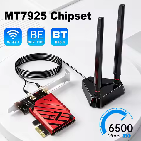 WiFi 7 WiFi Adapter MT7925 BT5.4 BE6500 802.11BE PCIE X1/4/8/16 Wireless Lan Card Wifi Adapter for P