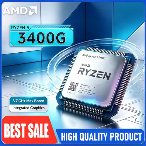 AMD Ryzen 5 3400G 4 Core 8 Thread 3.7GHz 65W YD3400C5M4MFH Socket AM4 CPU Processor