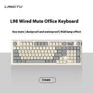 LangTu L98 Bàn phím văn phòng im lặng với khả năng chống Lighting RGB và bụi/nước
