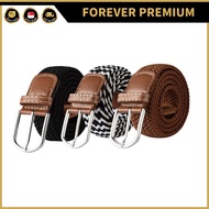 (FOREVER PREMIUM) Men Women Belt Wide Mesh Elastic