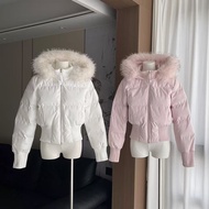 Little Seagull 25 American Style Y2K Hot Girl Fur Collar Hooded Cotton Jacket Down Jacket Jacket Wom
